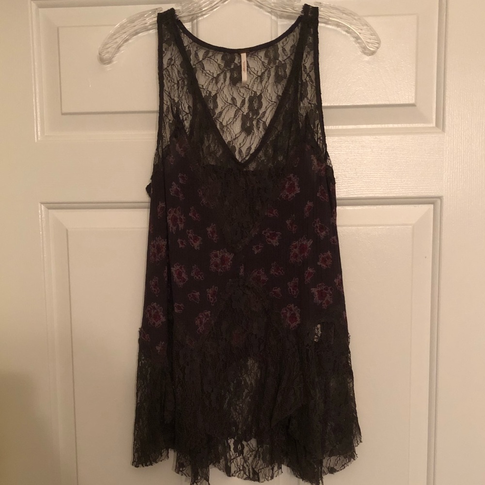 Free People Lace Inset Tank